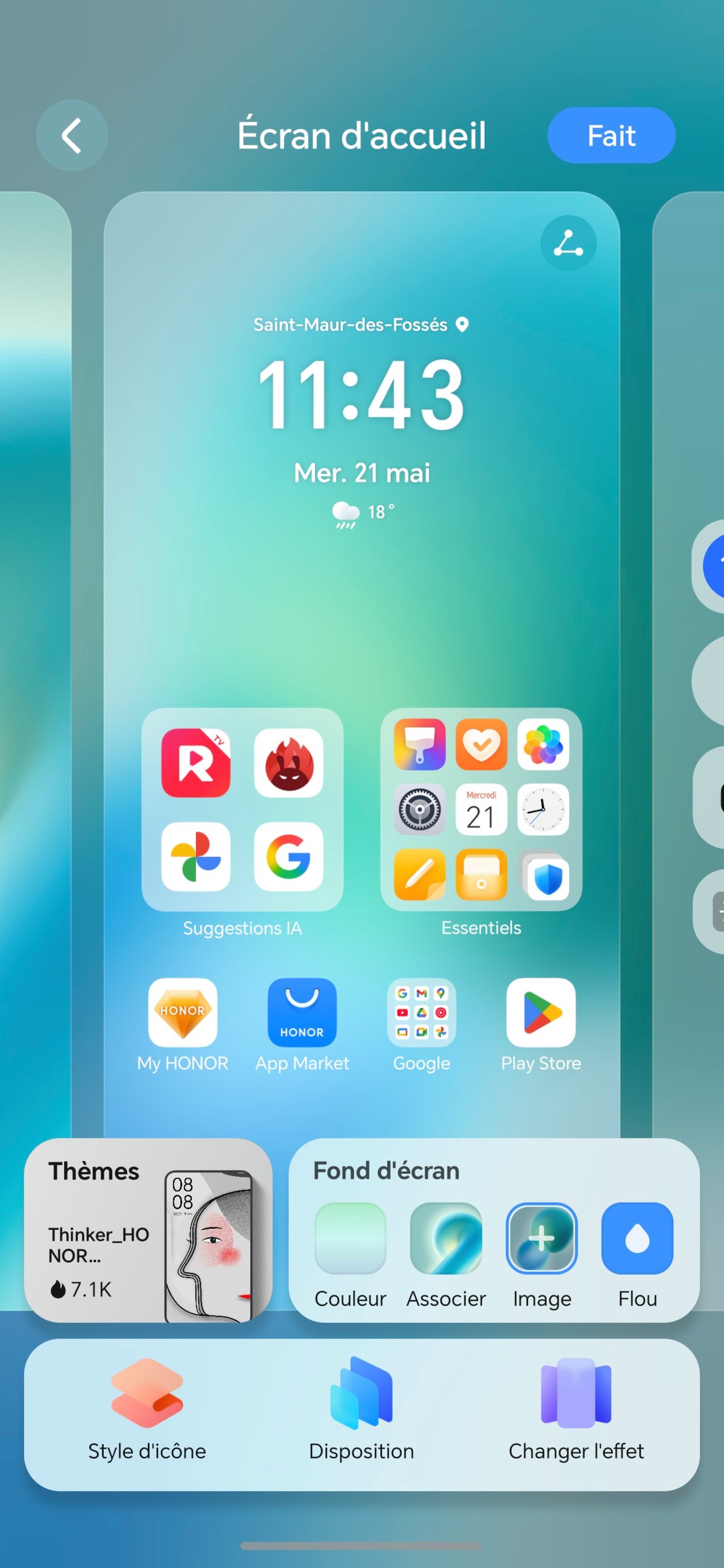 L'interface de MagicOS est personnalisable © Marc Mitrani pour Clubic