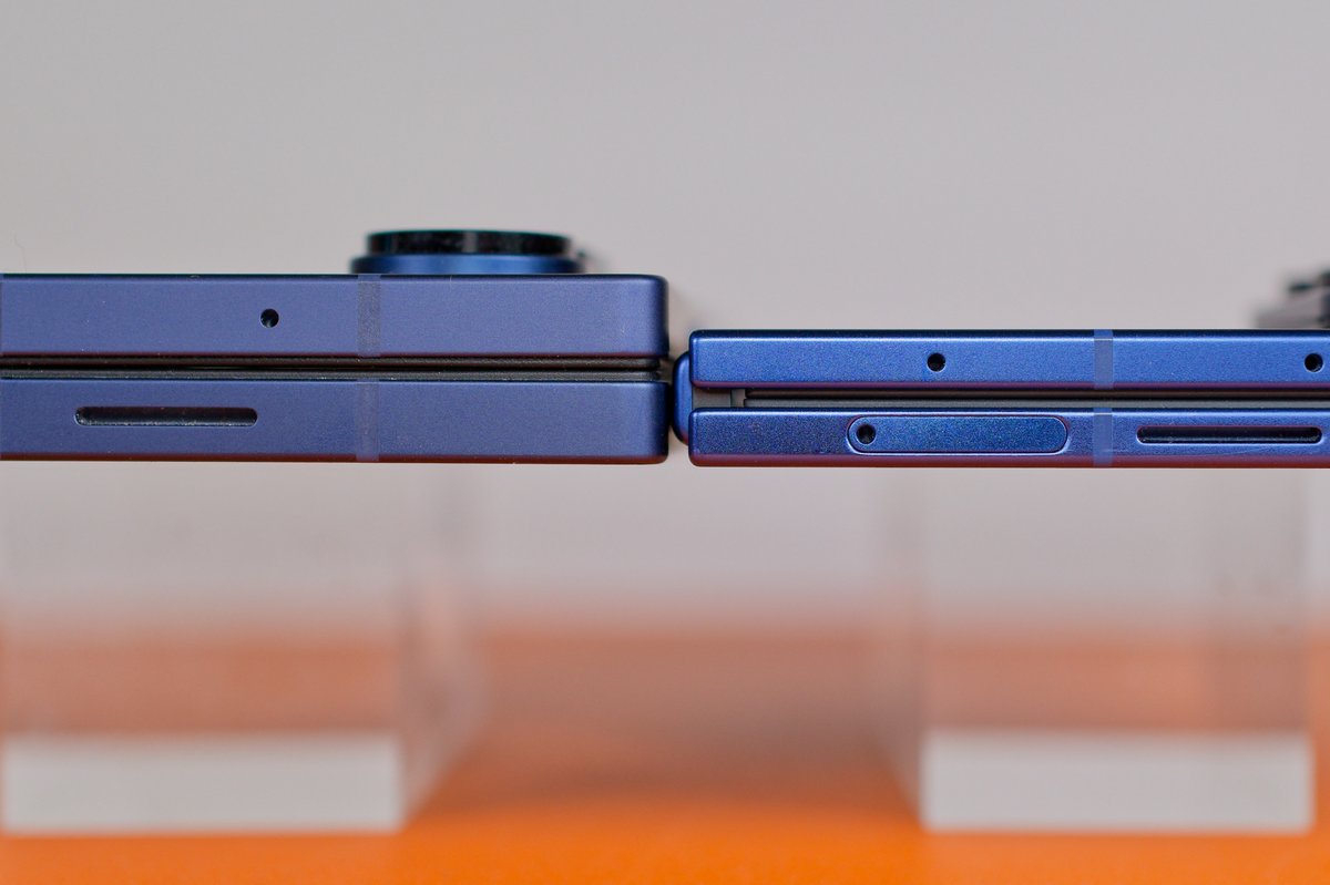 Le Z Fold 7 est nettement plus fin que le Z Fold 6 © Marc Mitrani pour Clubic
