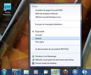 Illustration des jump list de Windows 7