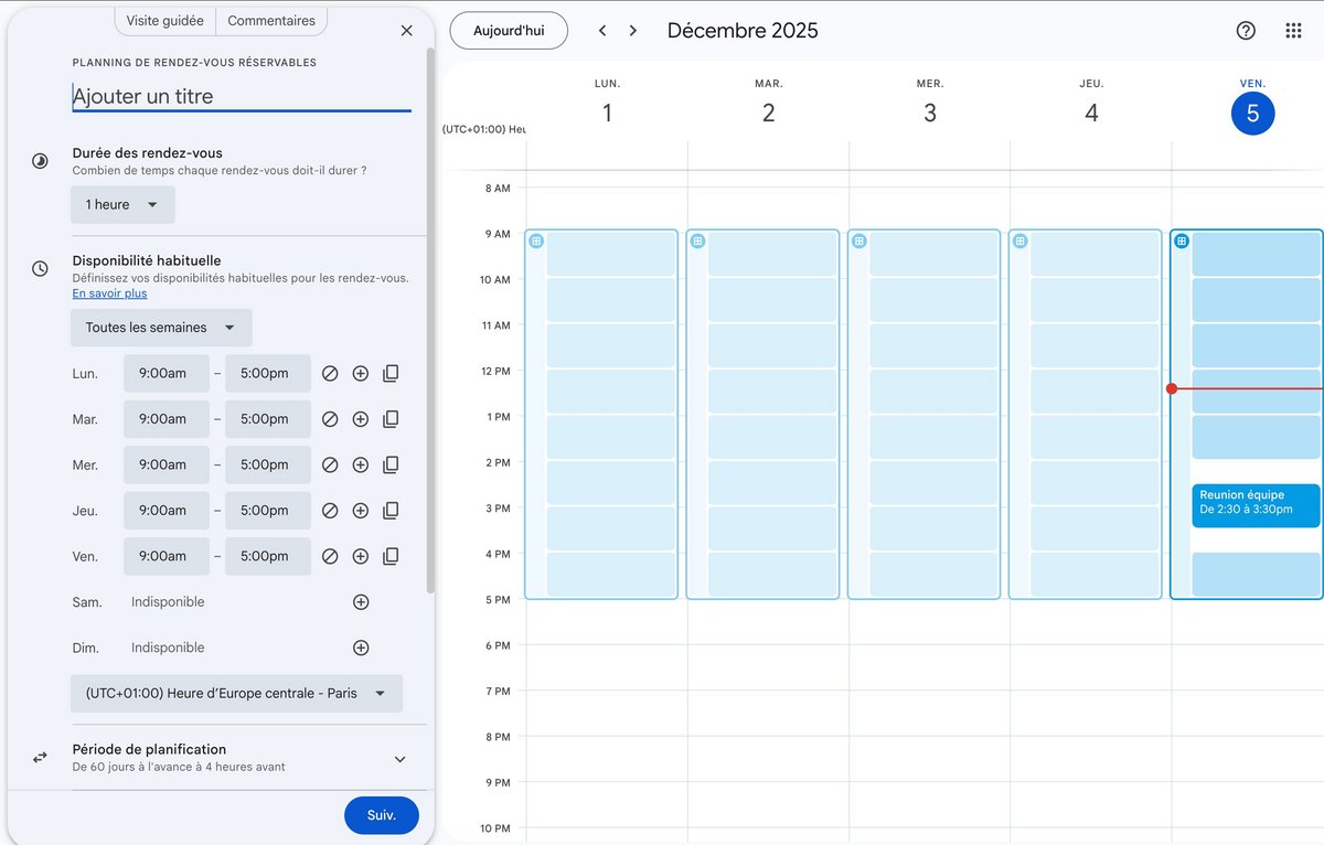 Prenez le contrôle sur vos rendez-vous. ©Google