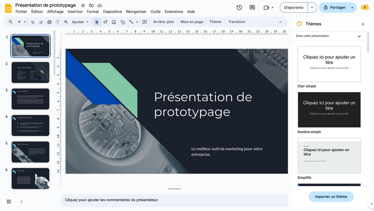 Cliquez sur le contenu pour le modifier au sein de Google Slides © Google