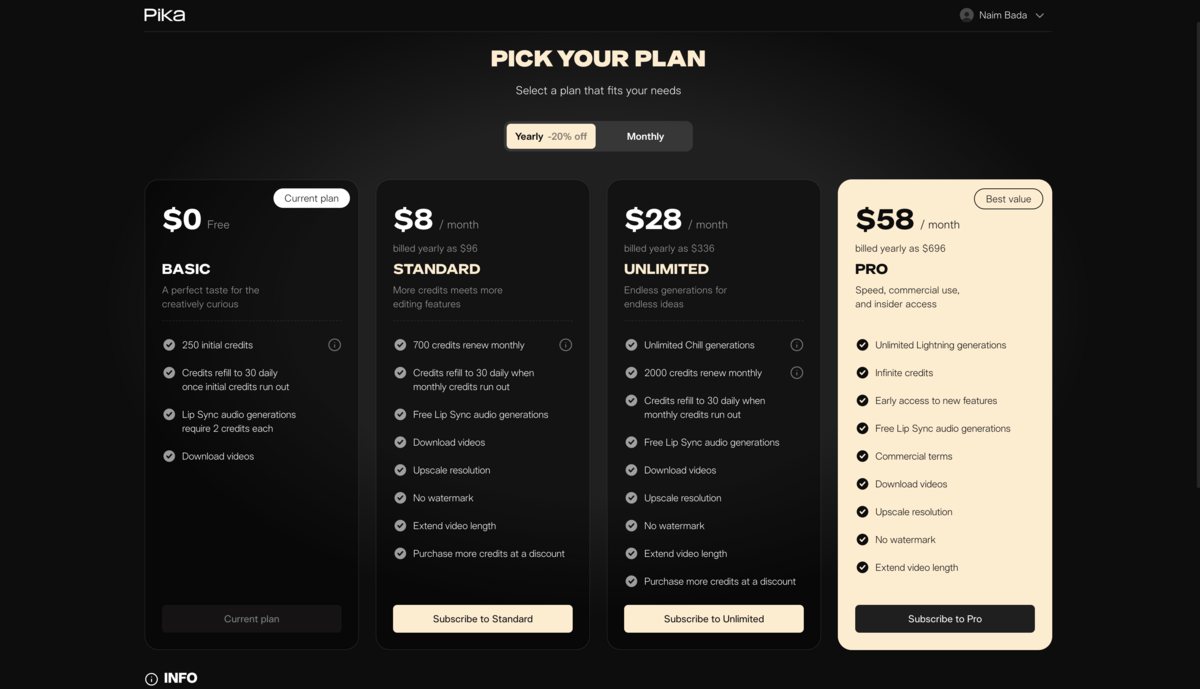 Pika propose 4 abonnements différents. Les tarifs restent raisonnables au vu des possibilités offertes et s'adaptent à différents besoins et budgets.