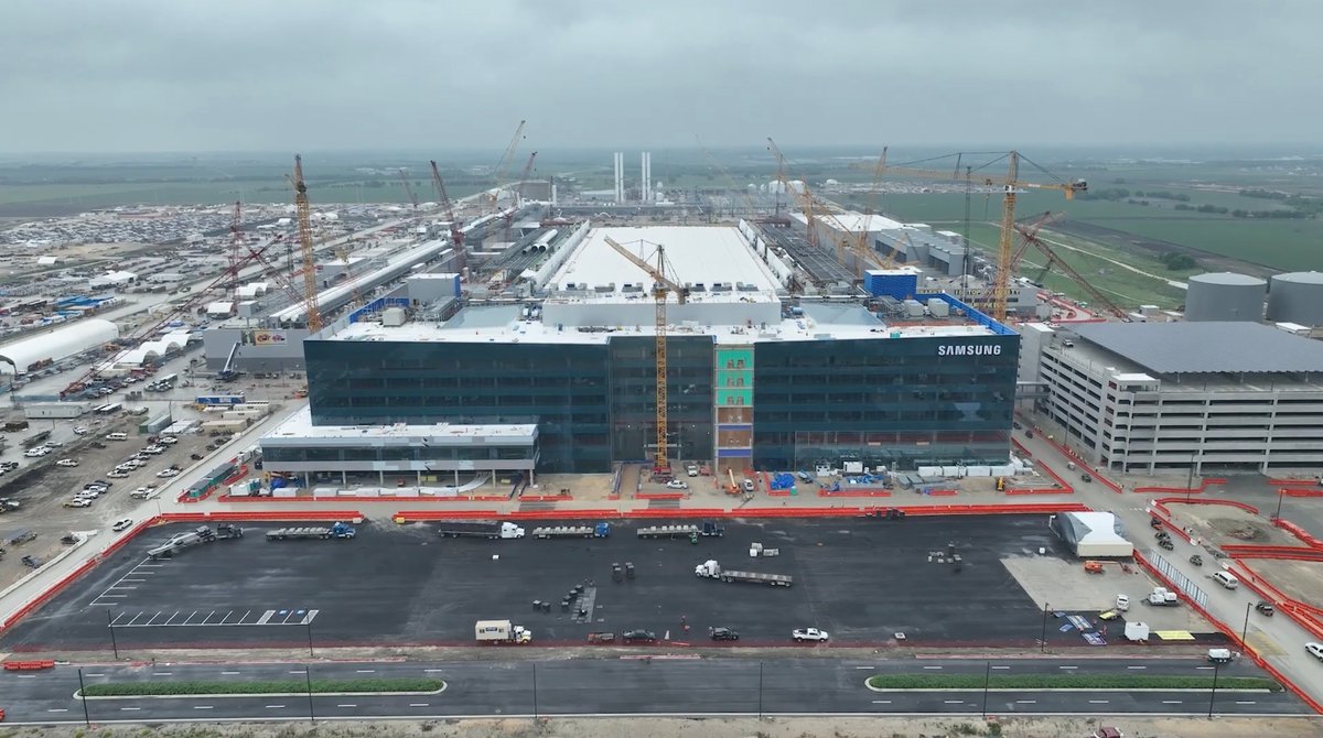 Le nouveau site américain de Samsung, en construction depuis 2022 à Taylor, Texas. © Samsung