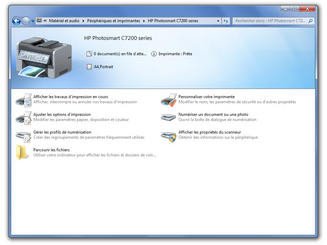 Device Stage ici avec une imprimante multi-fonctions Hewlett Packard
