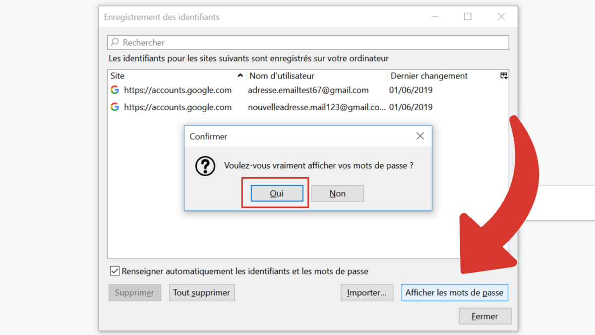 Firefox - Afficher les mots de passe enregistrés