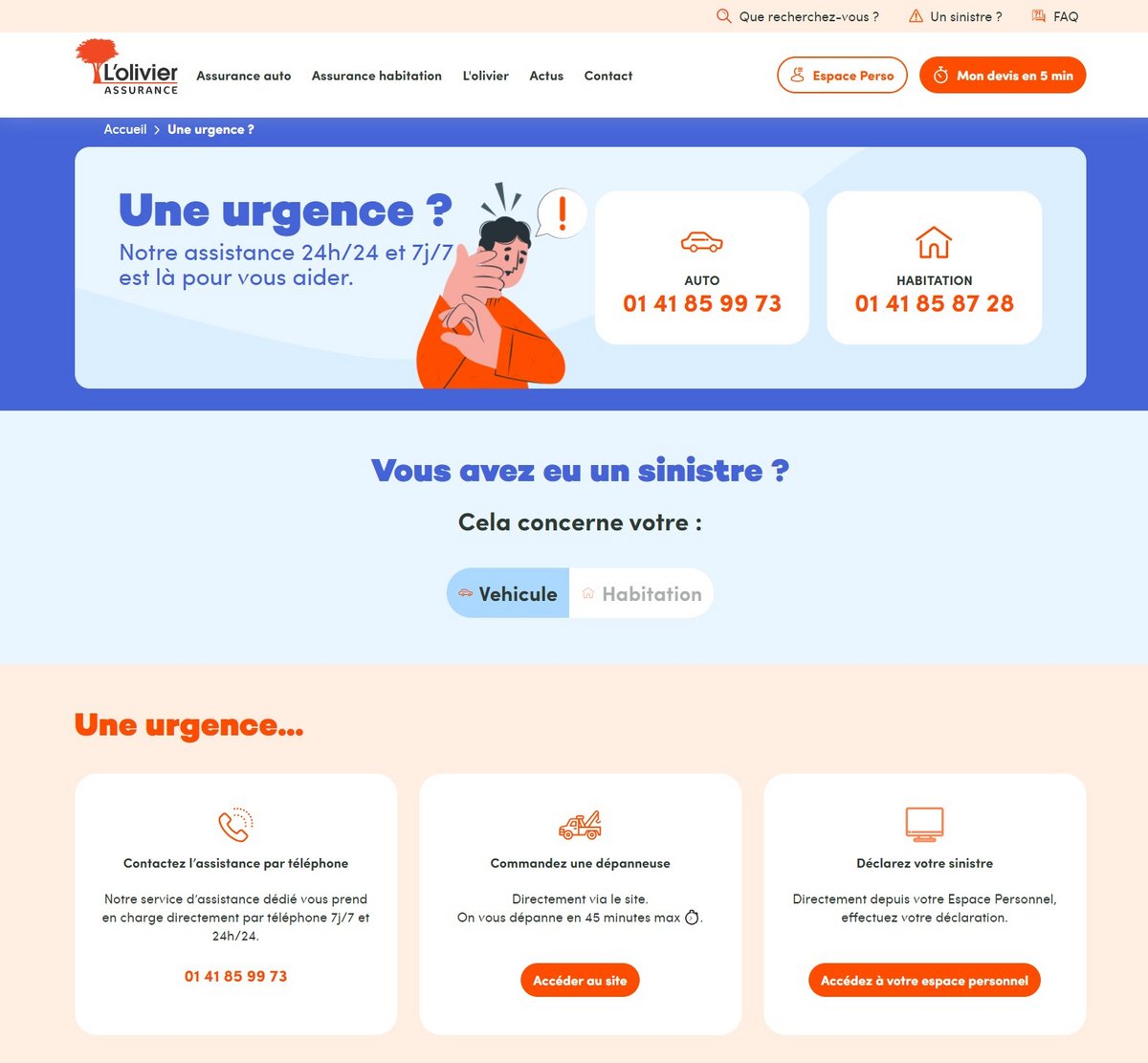 Assistance en cas de sinistre : support client de L'olivier Assurance auto