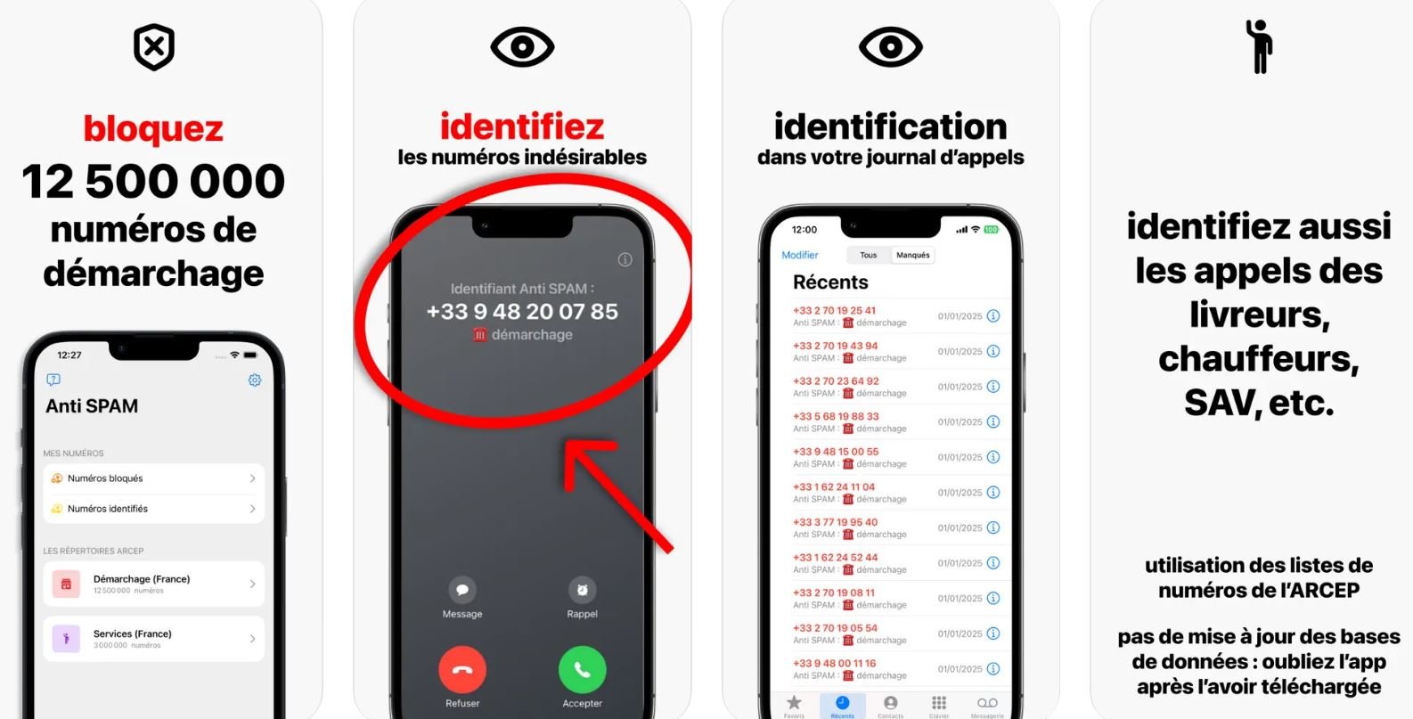 Disponible sur iOS et Android, Anti Spam promet de nous redonner le plaisir d'entendre notre téléphone sonner © Gingko Lab