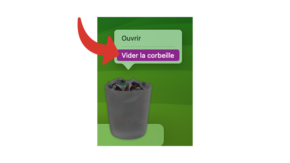 Vider la corbeille de macOS depuis le dock © Clubic