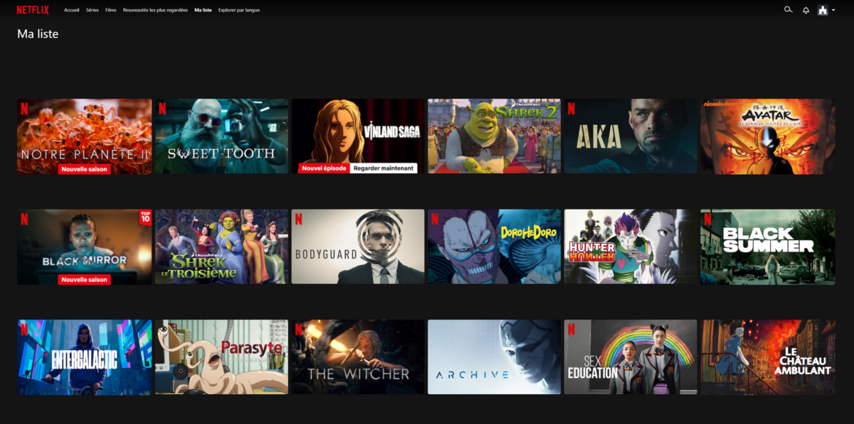 Netflix - Ma liste