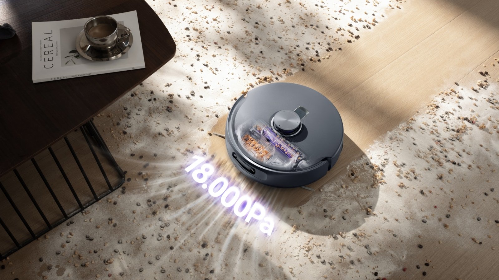 Le Freo Z10 Ultra délivre une puissance d'aspiration de 18 000 Pa ©Narwal