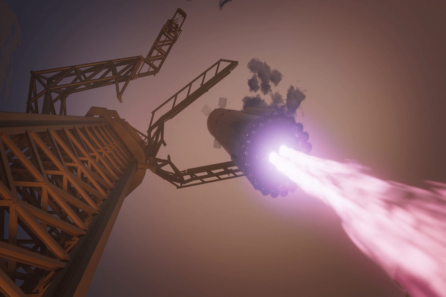 Starship lors d'un test antérieur. ©SpaceX