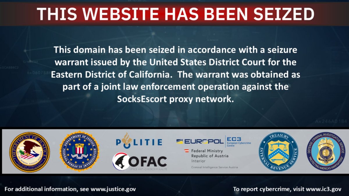 SocksEscort a été fermé par les autorités. © Capture d'écran Clubic