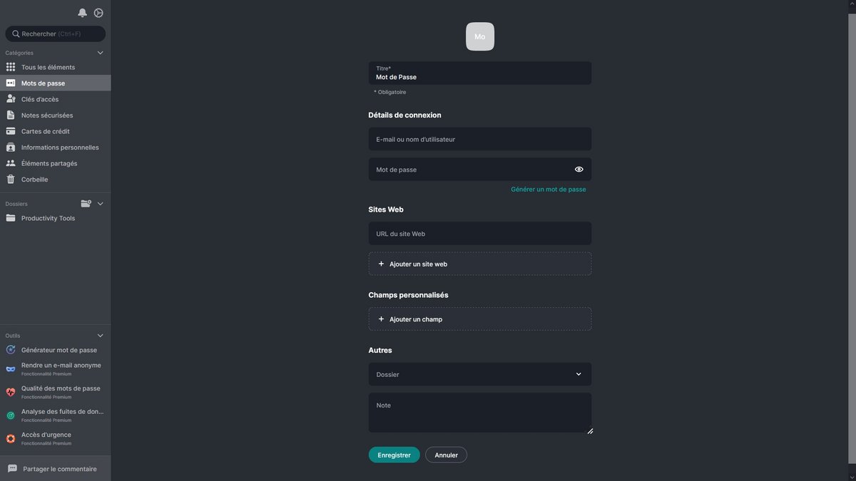 L'interface de NordPass