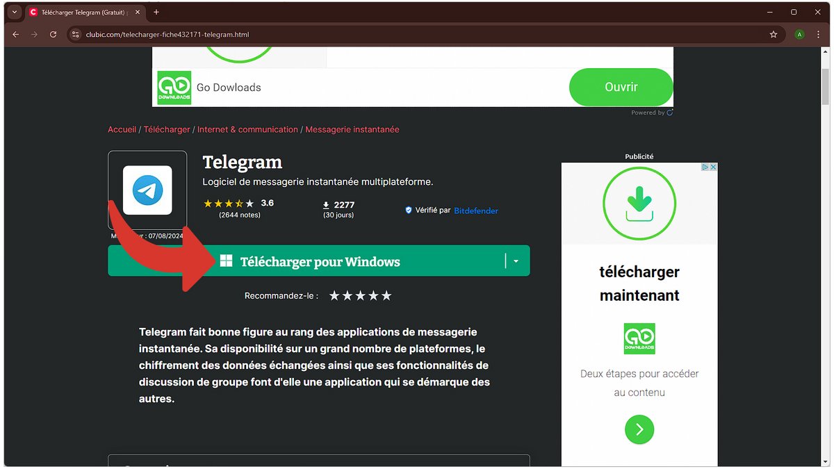 Téléchargez Telegram depuis notre logithèque © Axel Reghis pour Clubic