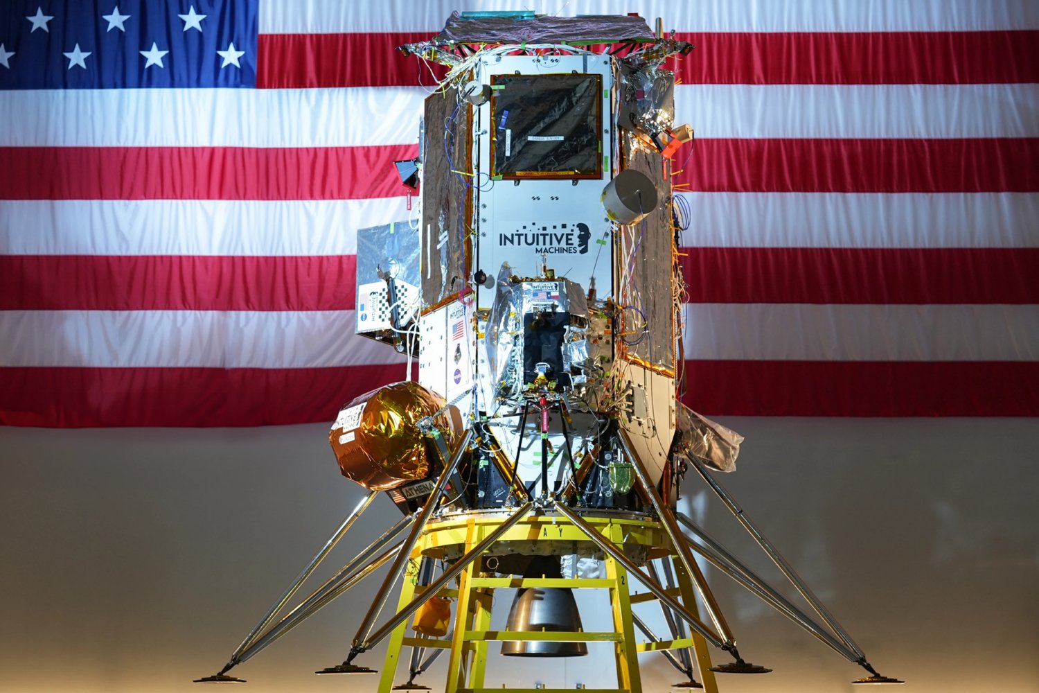 Athena, l'alunisseur d'Intuitive Machines. © Intuitive Machines
