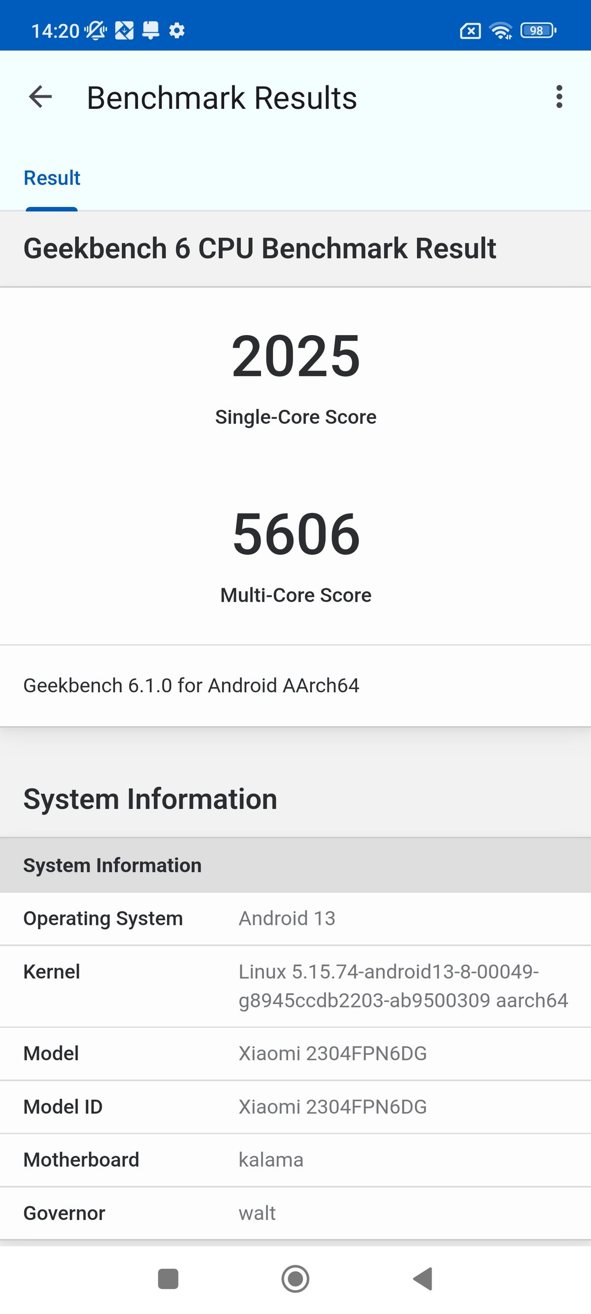 Benchmark Xiaomi 13 Ultra