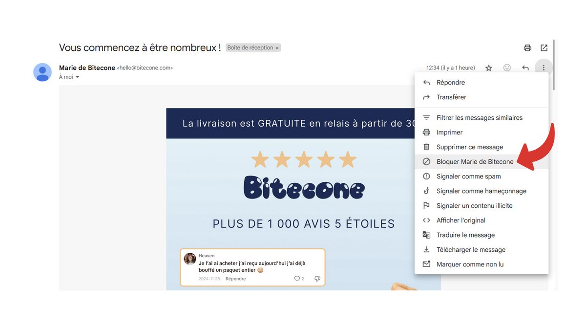 Bloquer l'expéditeur d'un message indésirable - © Pascale Duc