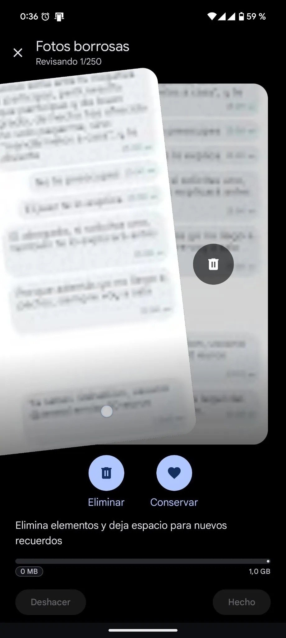 Google Photos Swipe Supprimer