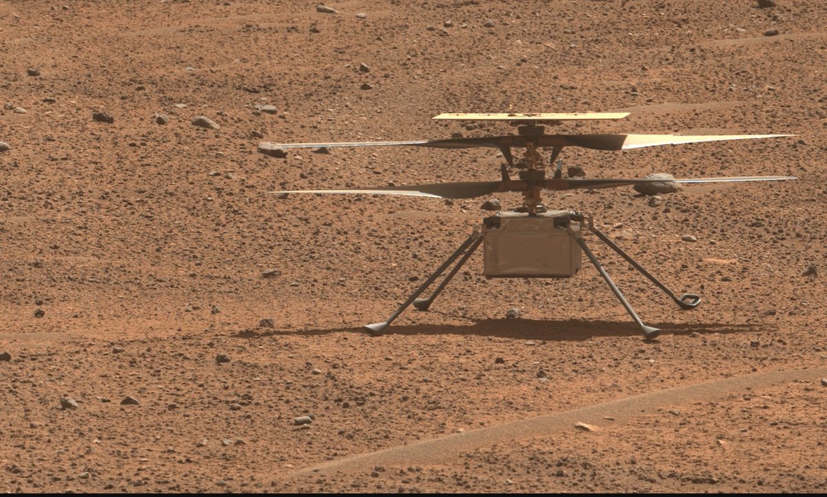 L'hélicoptère martien Ingenuity après son 54e vol. © NASA/JPL-Caltech