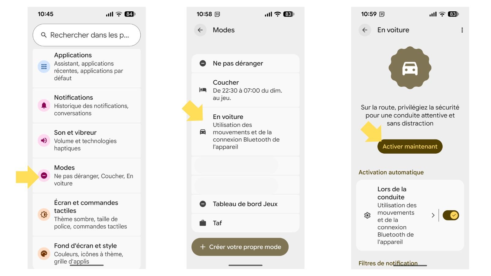 Utilisez le mode « En voiture ». ©Google