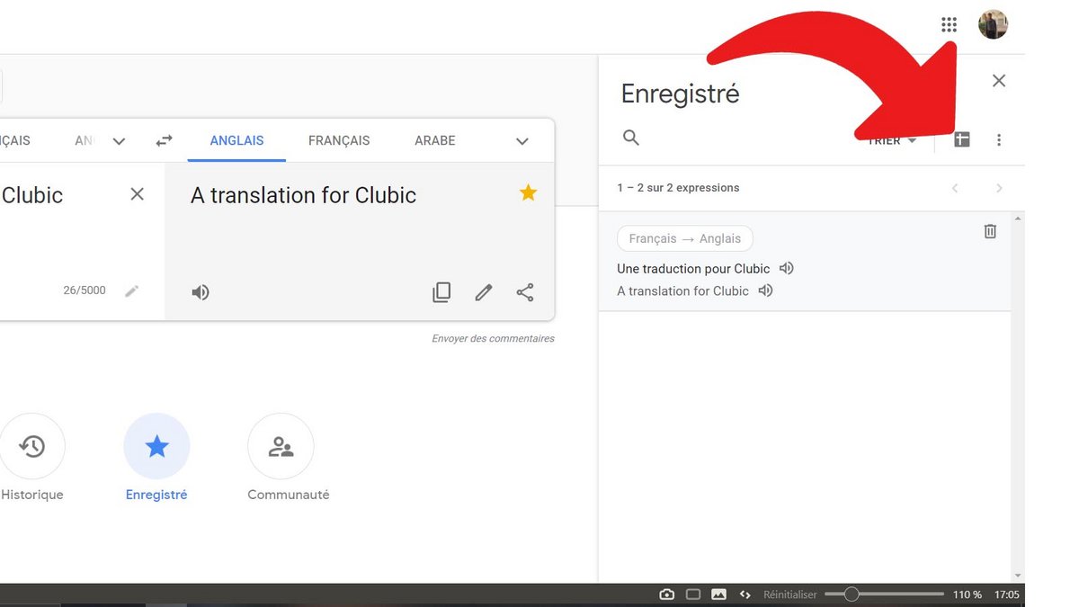 Google Traduction enregistrer