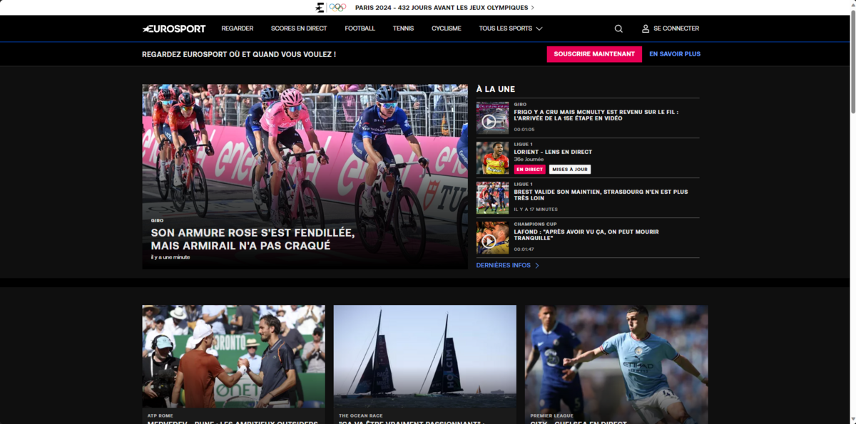 Eurosport screen