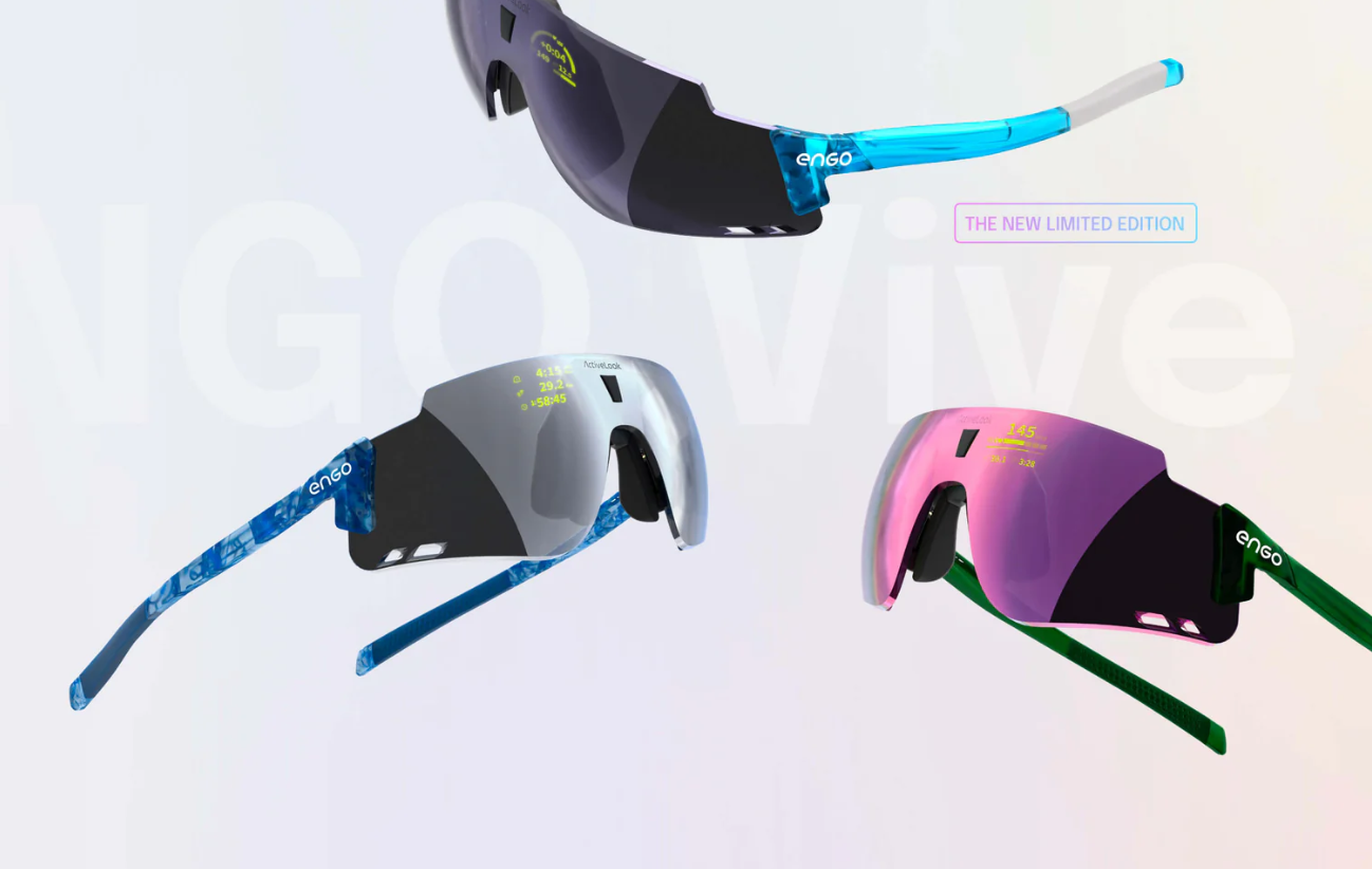 ENGO commercialise une nouvelle paire de lunettes AR destinée aux sportifs d'endurance. © ENGO