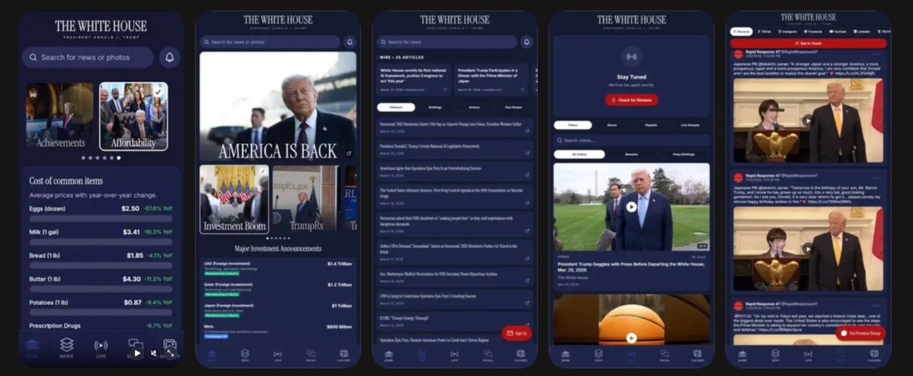 La galerie d'images de l'application de la Maison-Blanche sur l'App Store- Capture d'écran ©App Store / Clubic