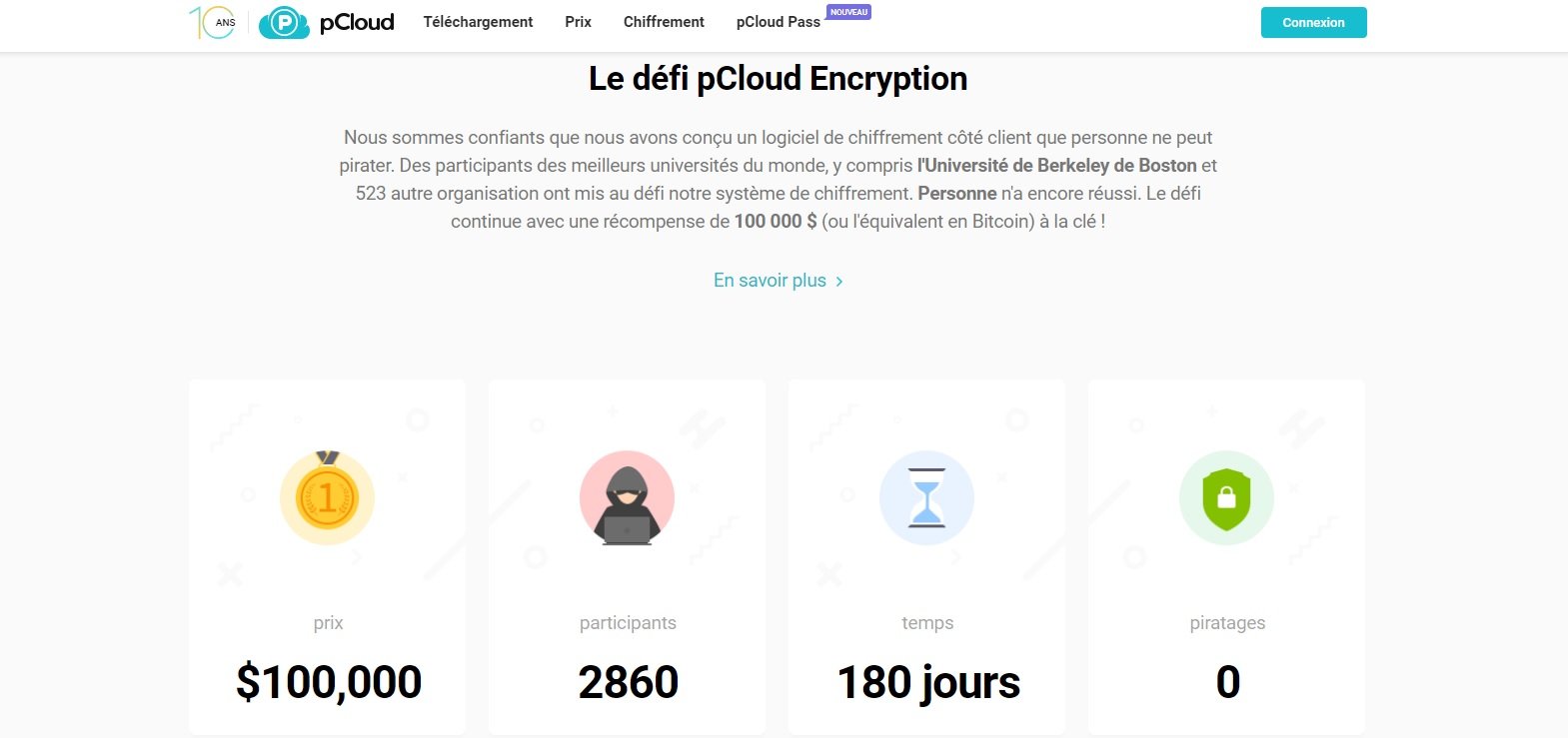 Défi pCloud Encryption