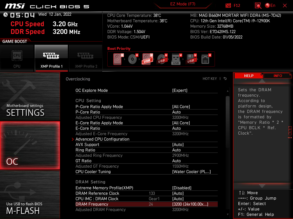 MSI MAG B660M Mortar WiFi DDR4