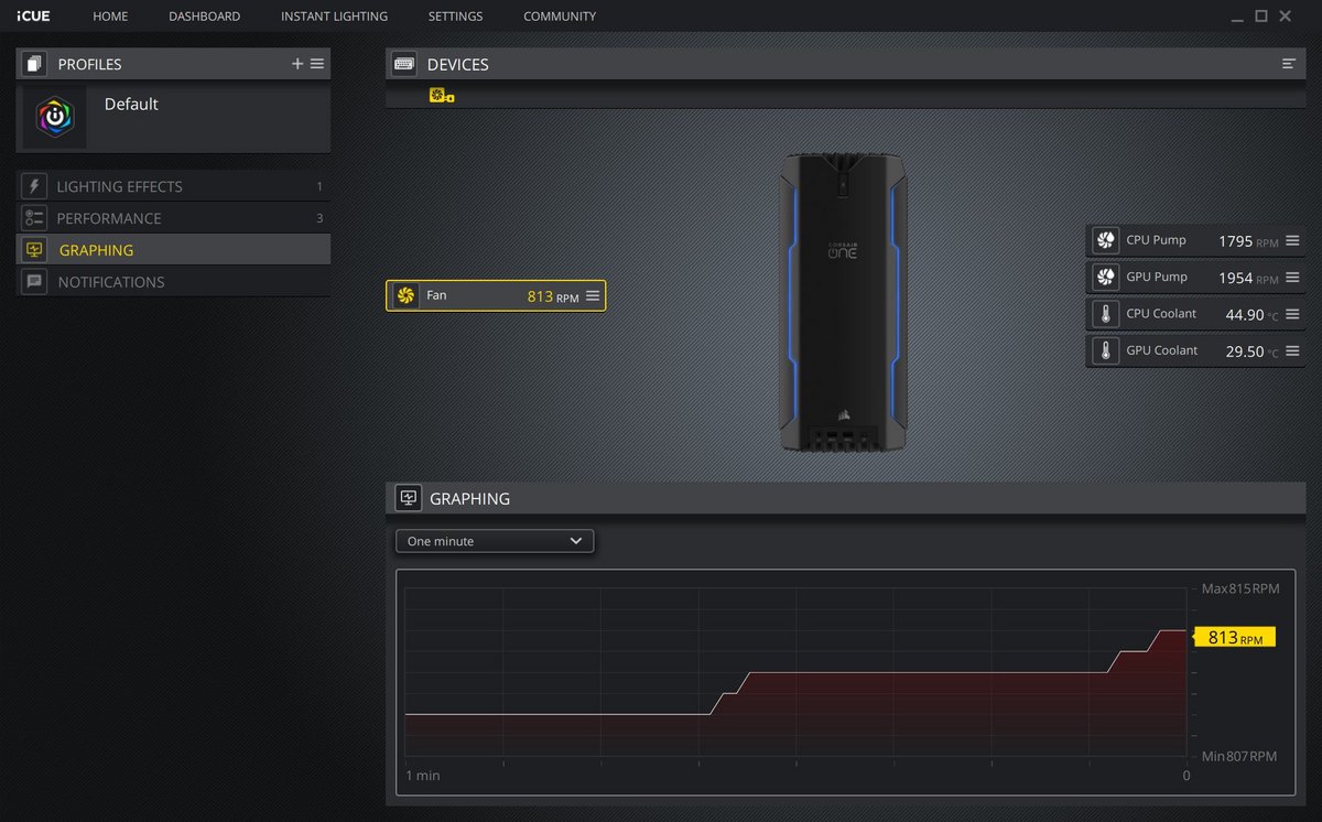 iCUE reste l'inévitable logiciel de gestion des LED chez Corsair © Nerces