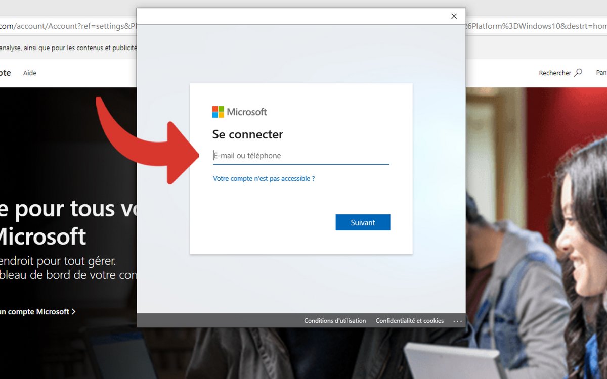 Connecter son compte Microsoft sur Edge