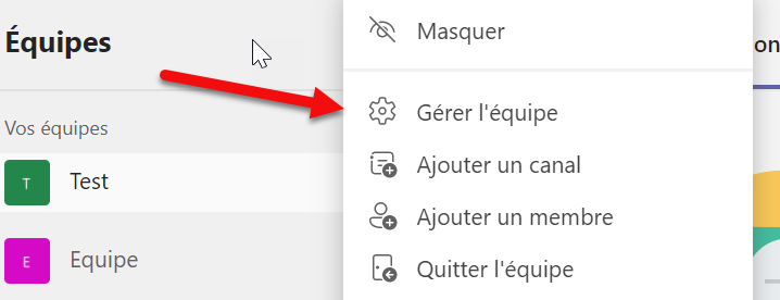 Microsoft Teams ajout membre