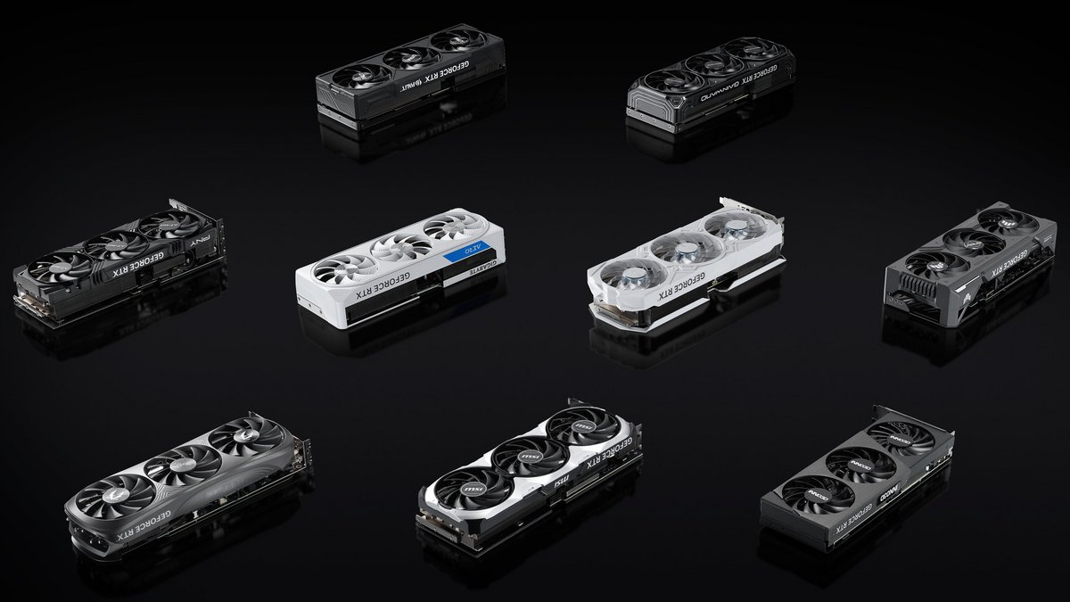 Les nombreuses cartes partenaires : toutes les tailles... tous les prix ? © NVIDIA