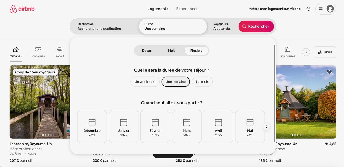 Les prix varient selon les périodes de l'année © Airbnb