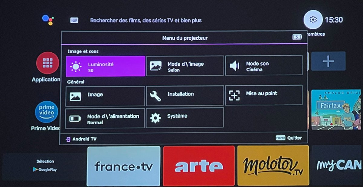 Test BenQ GV30 menus