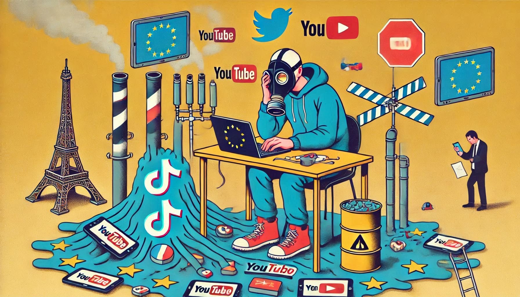 Les réseaux sociaux polluent plus qu'on ne le croit © Microsoft Designer, pour Clubic