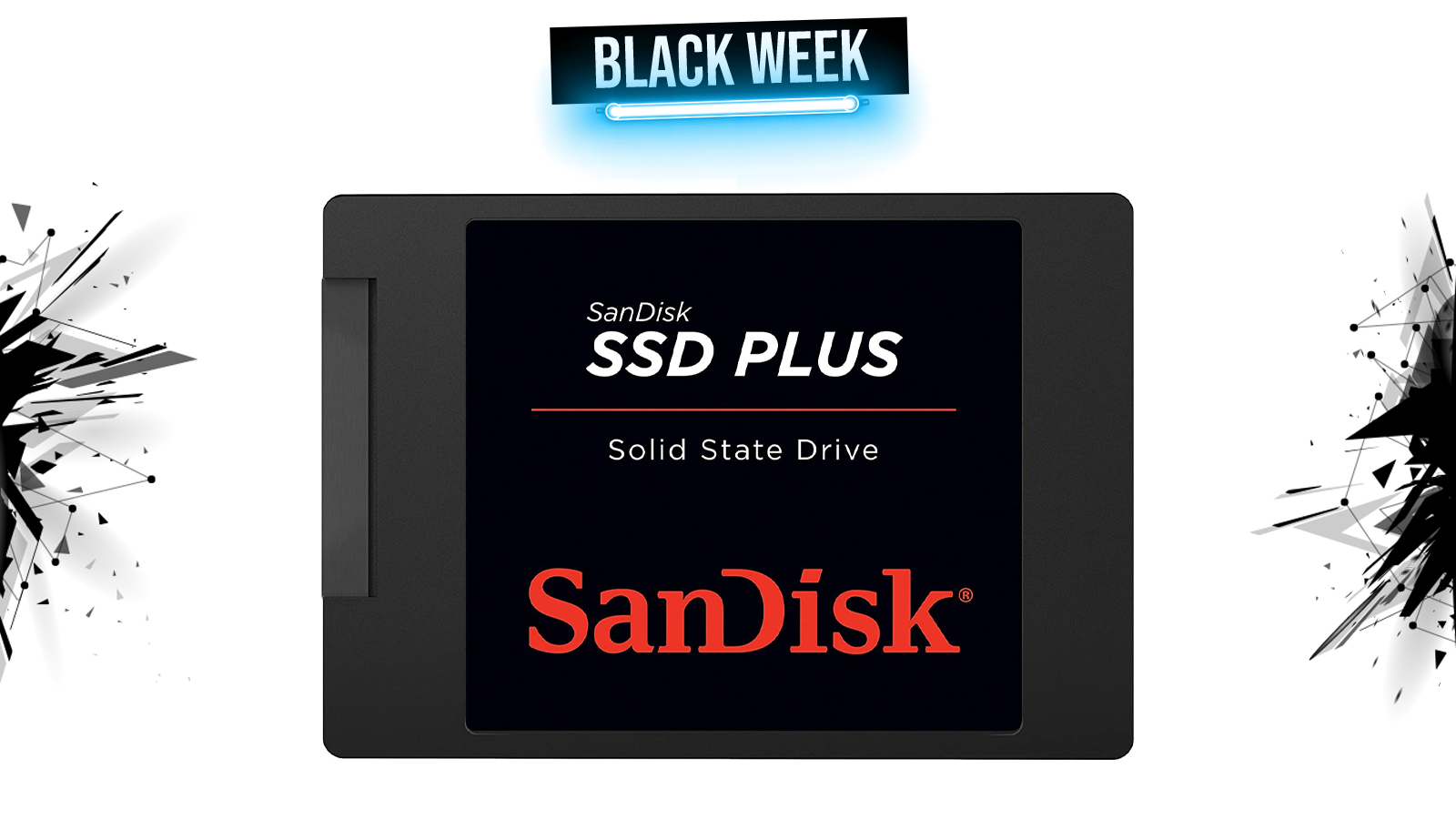 ssd sandisk plus black week 1600