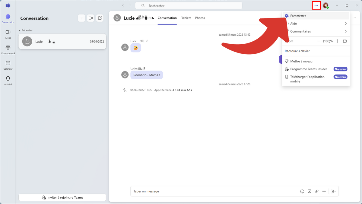 Accéder aux Paramètres de Teams © Clubic