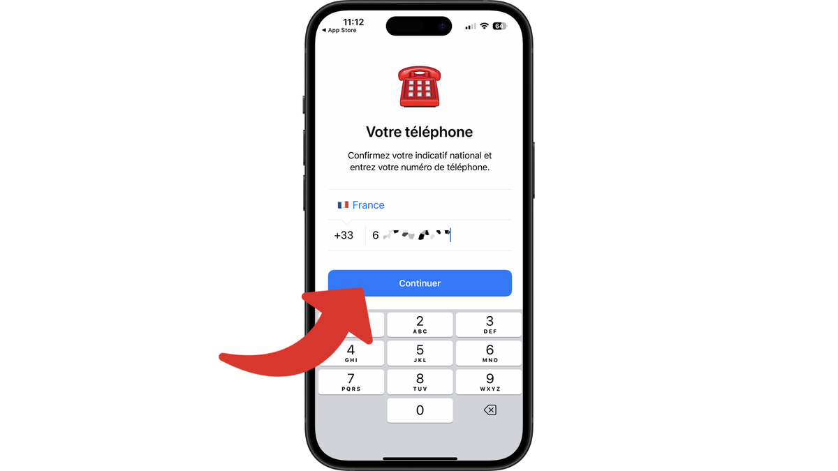 Continuer avec ce numéro de téléphone © Clubic