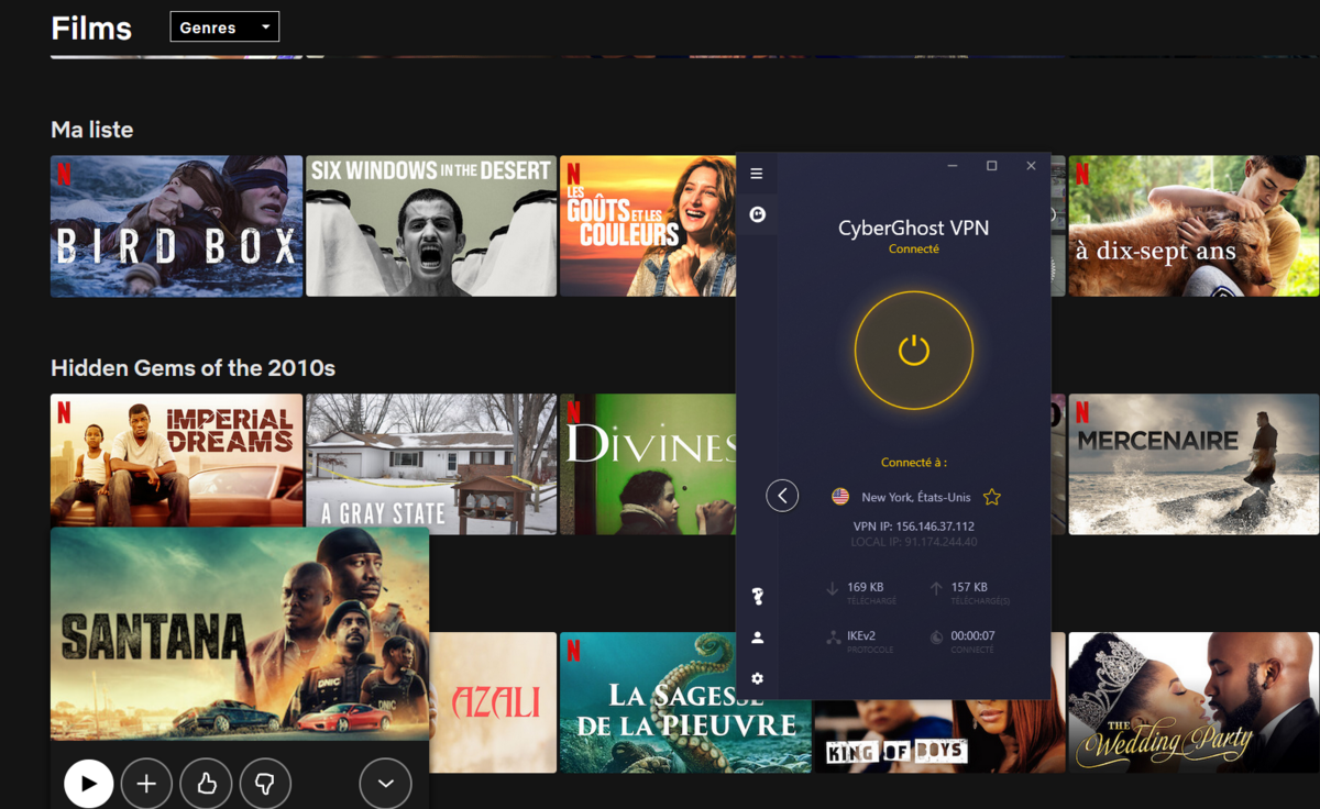 Cyberghost, netflix
