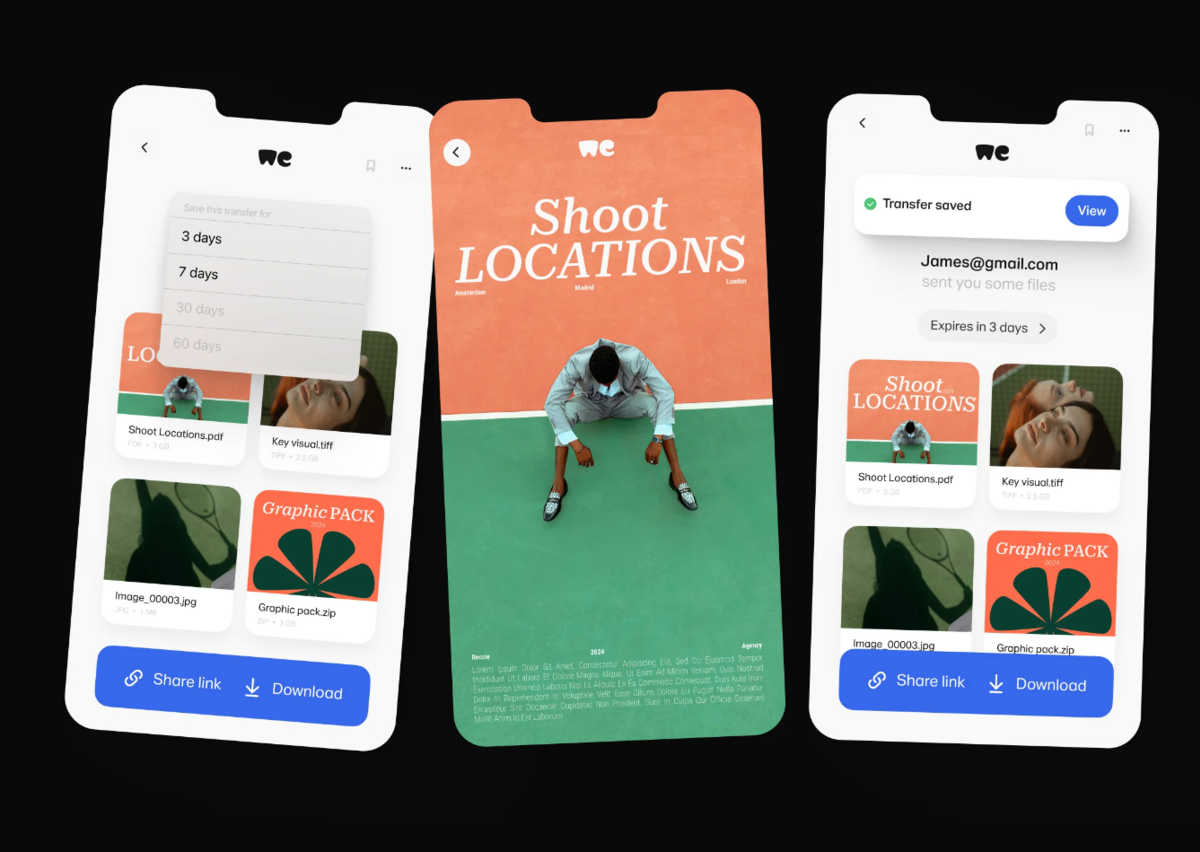 Vous en avez marre des liens qui expirent trop vite ? WeTransfer a peut-être une solution pour vous © WeTransfer 