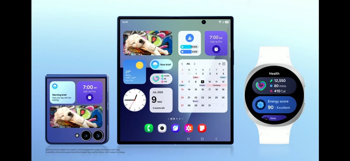 One UI 8 présente une nouvelle interface sur les appareils éligibles. ©Samsung
