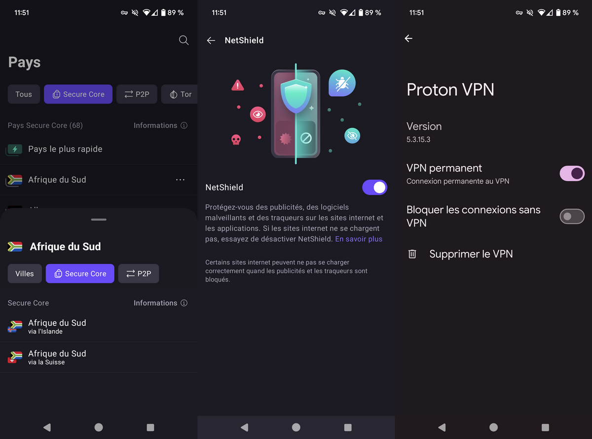 Proton VPN - les serveurs Secure Core, le bouclier NetShield et le kill switch