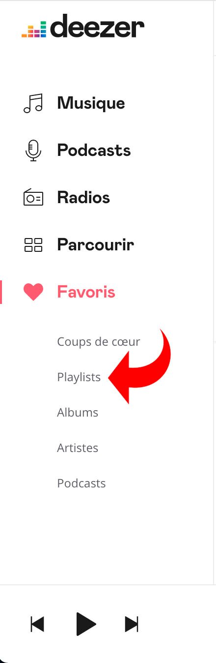 transfert playlist deezer