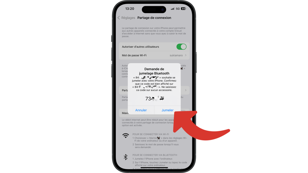 Autoriser le jumelage de l'iPhone avec votre ordinateur © Clubic