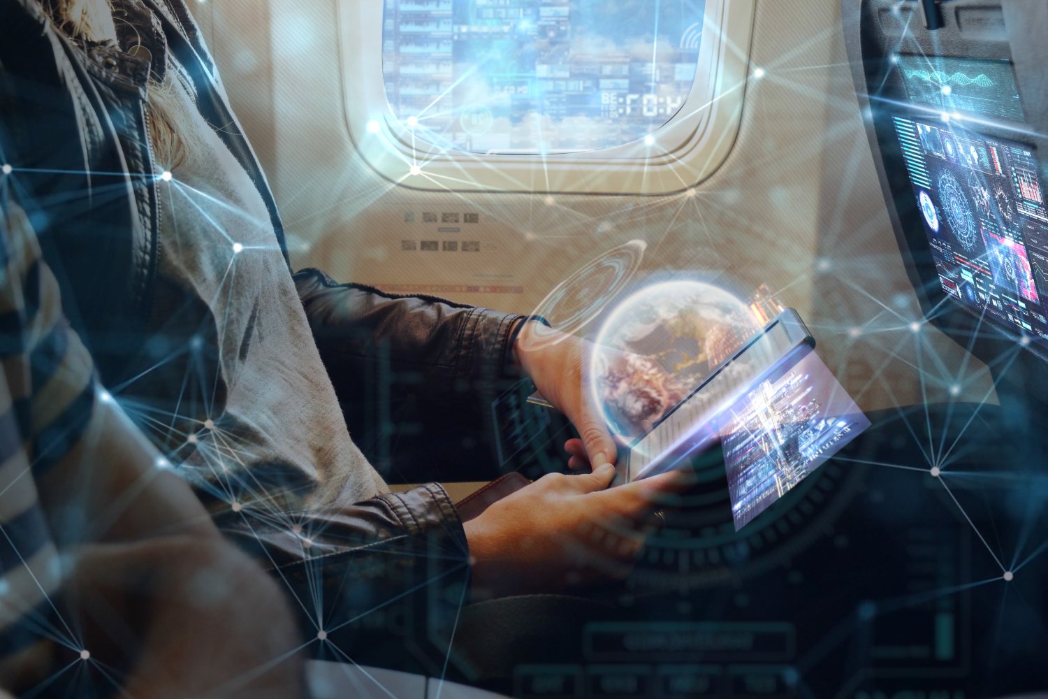 Les constellations de satellite offrent de nouvelles possibilités aux compagnies aériennes. ©Kitreel / Shutterstock