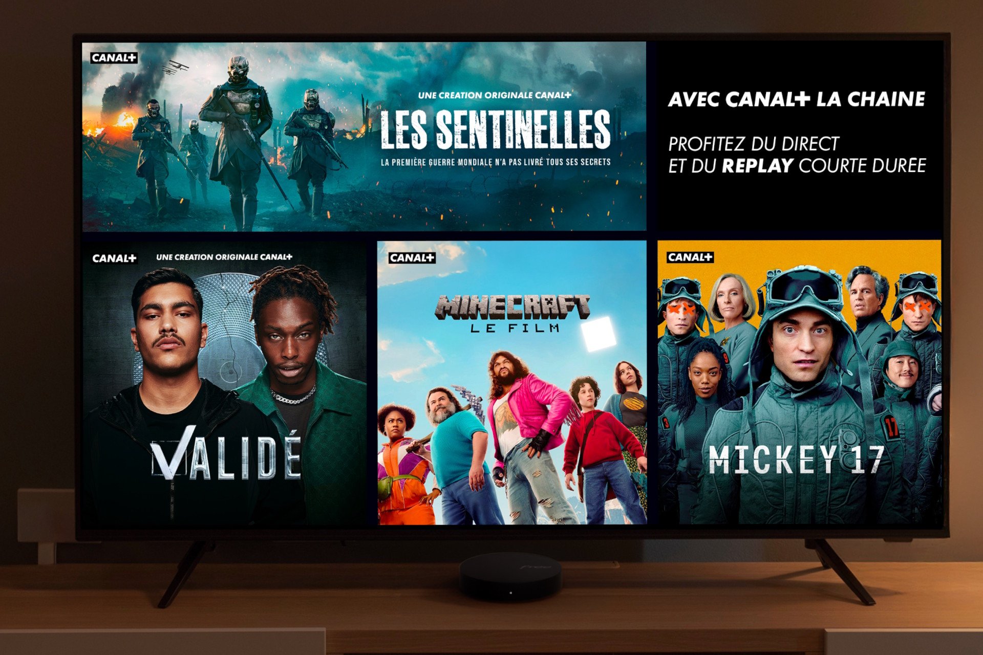 CANAL+ La Chaîne En Live devient CANAL+ La Chaîne s'enrichit d'un service de replay inclus. ©Free