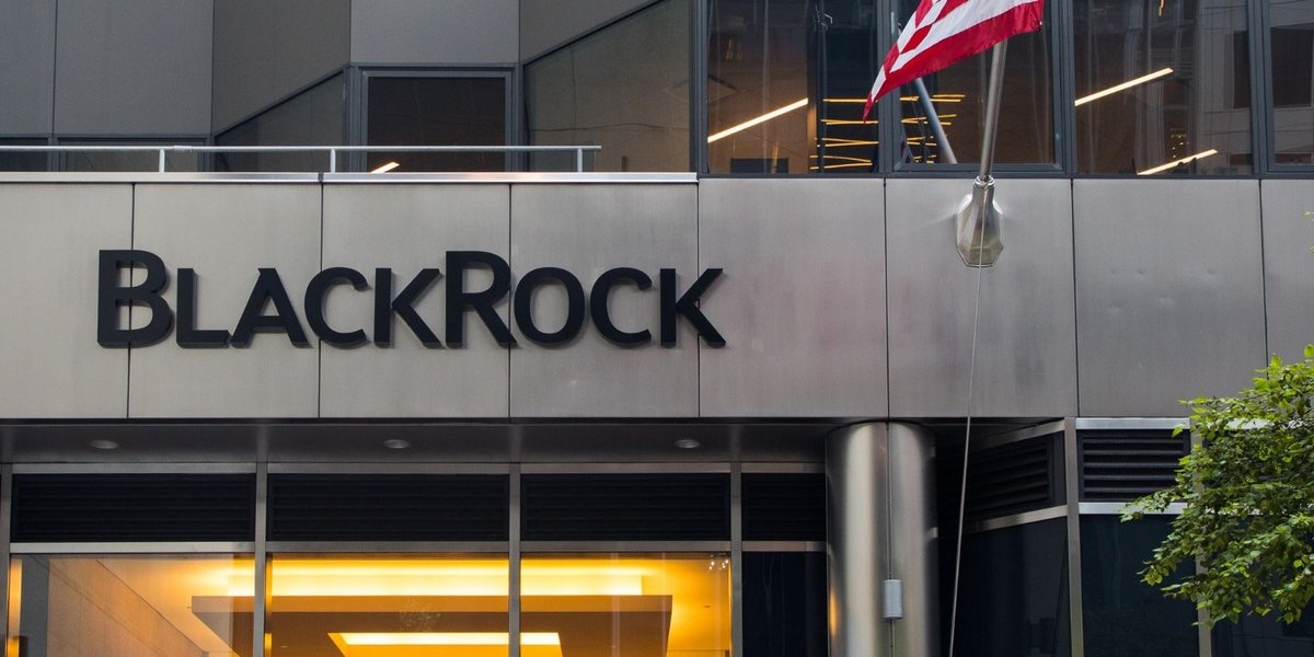 Le logo du célèbre gestionnaire d'actifs américain, BlackRock