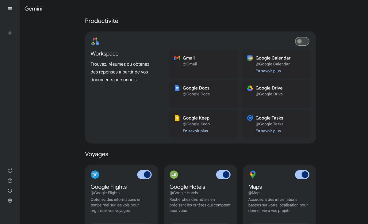 L'IA Gemini peut être intégrée à la suite bureautique Google Workspace.© Google